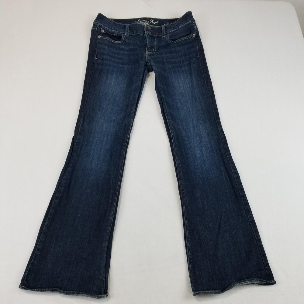 American Eagle Outfitters Jeans Womens 8 Blue Artist Flare Bootcut Low Rise